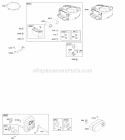 Air Cleaner Blower Housing Exhaust System Diagram and Parts List for 331977-0001-G1  Briggs and Stratton Engine